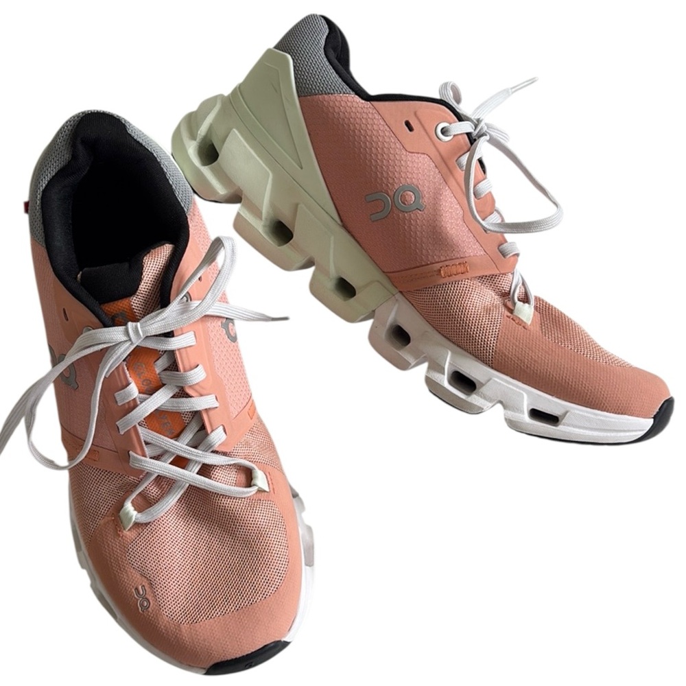 On Running Women's Shoes in Pink and White